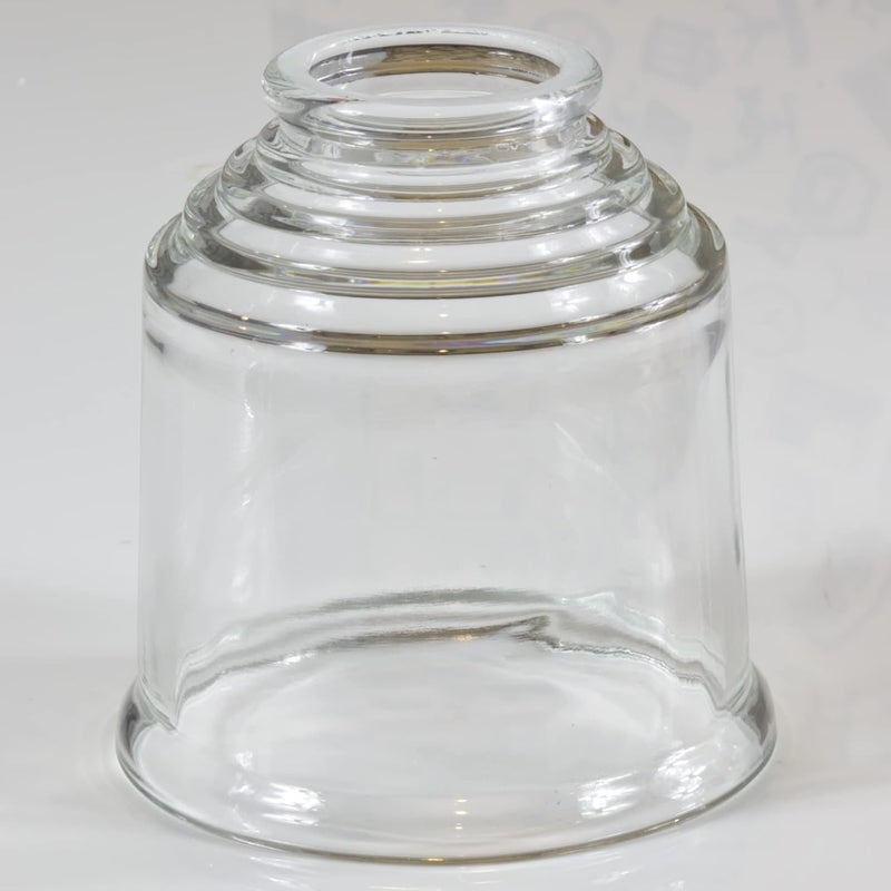 LIGHTACCENTS Ceiling Light Cover Set of 4 - Clear Glass Replacement Shades for Ceiling Fan Light Covers - Ceiling Fan Light Kit - Quick Installation Glass Lamp Shade, Ceiling Fan Globe Replacement - Image 3